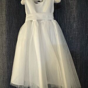 Charming White Tulle Kids Dress